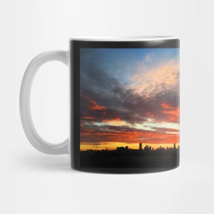 Melbourne Skyline at sunset Mug